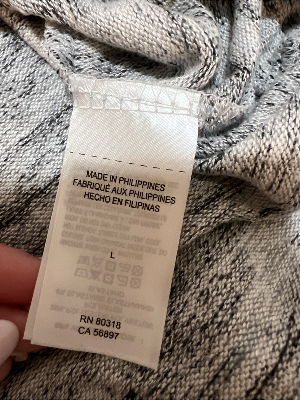 Lucky Brand Cloud Soft NWT Women's Gray Marled Long-Sleeve Top- Large - Picture 9 of 9